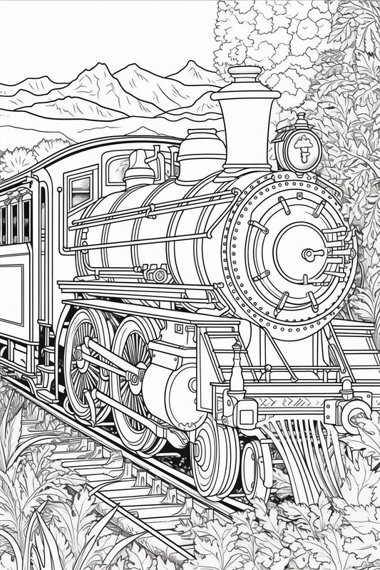 Locomotive Engine Coloring Page Free Download