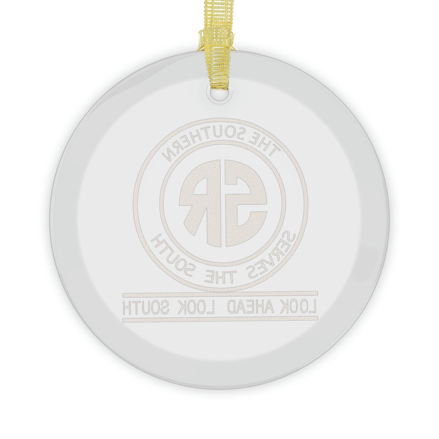 The Southern Serves the South Glass Ornament