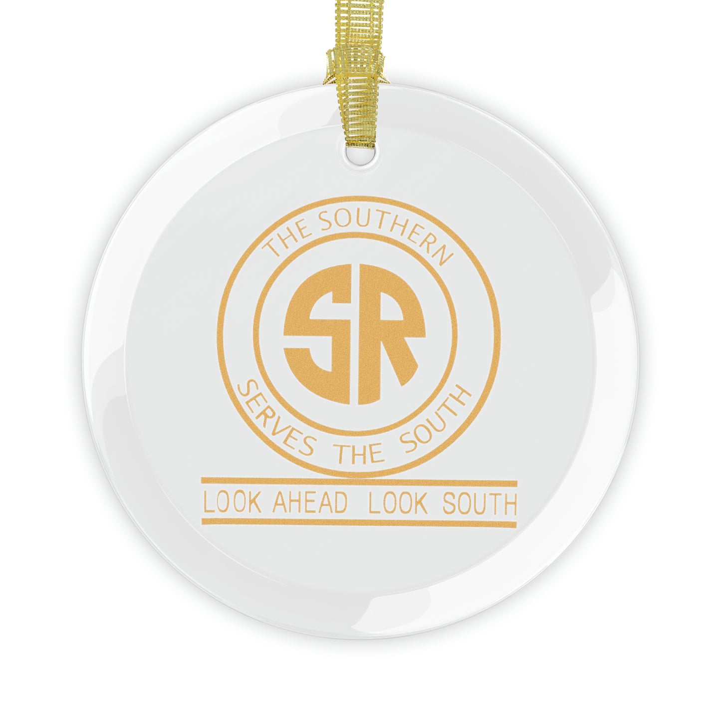 The Southern Serves the South Glass Ornament