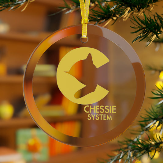 Chessie System Glass Christmas Ornament