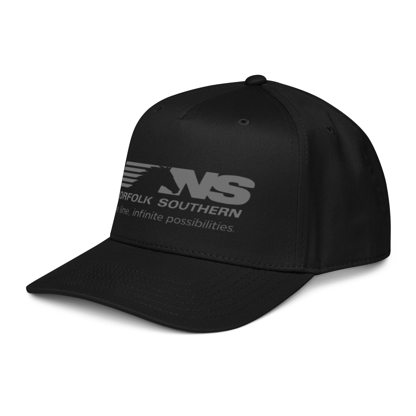 Black cap with Norfolk Southern logo on a white background
