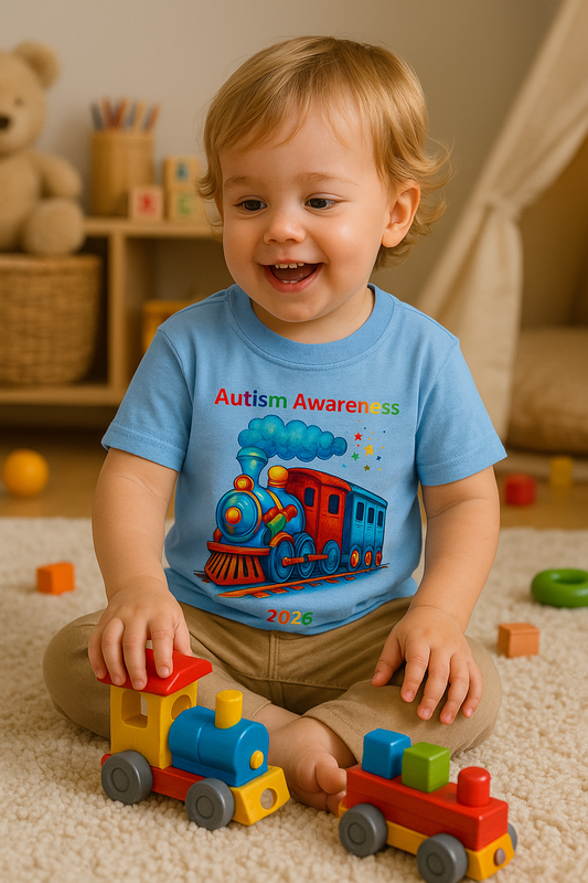 Autism Awareness 2025 Train Toddler Jersey T-Shirt