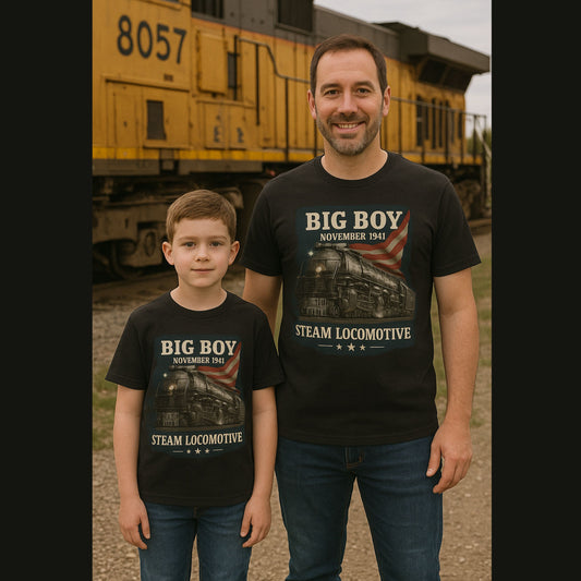 Big Boy Steam Locomotive Youth Classic 100% Cotton T-Shirt