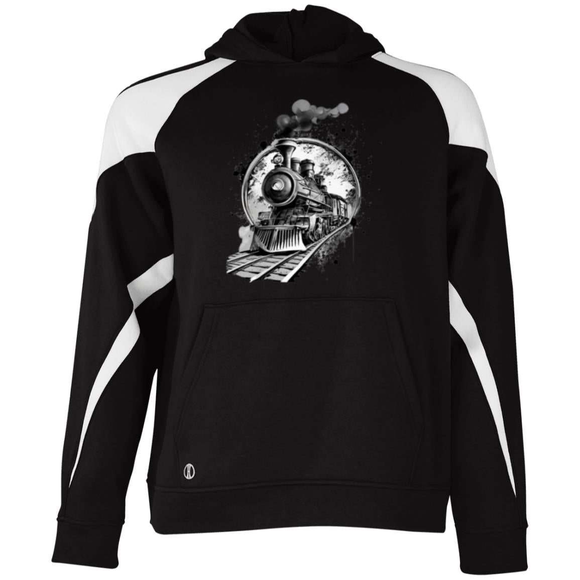 Steam Locomotive Youth Athletic Colorblock Fleece Hoodie