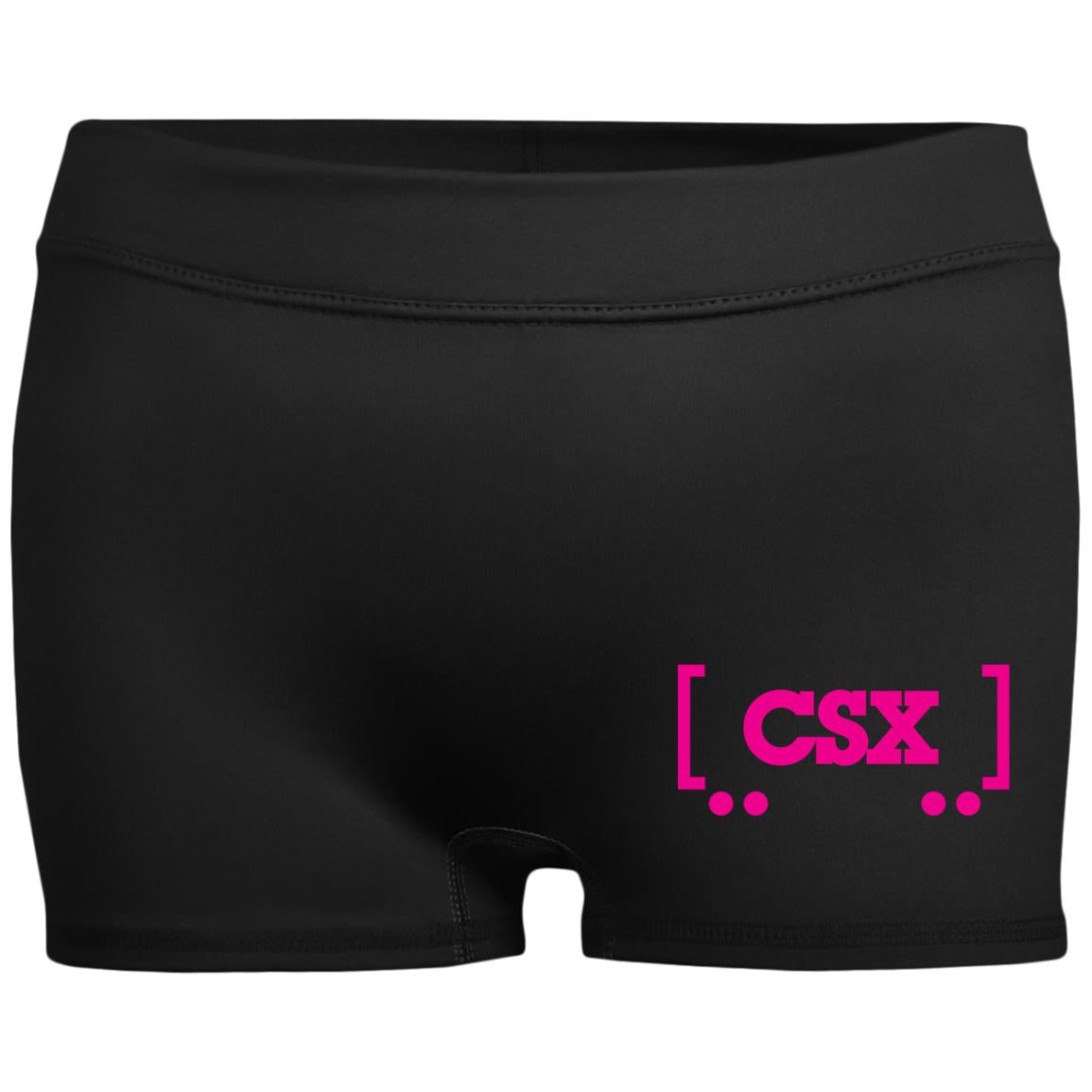 Pink CSX Ladies' Fitted Moisture-Wicking 2.5 inch Inseam Shorts