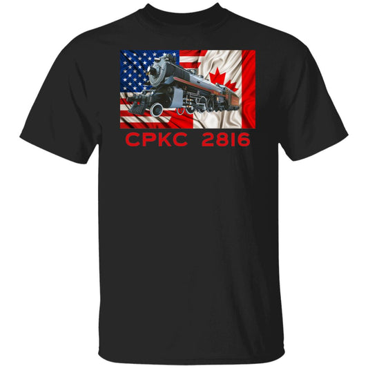 CPKC 2816 USA/Canada Flag Heavyweight Classic  T-Shirt