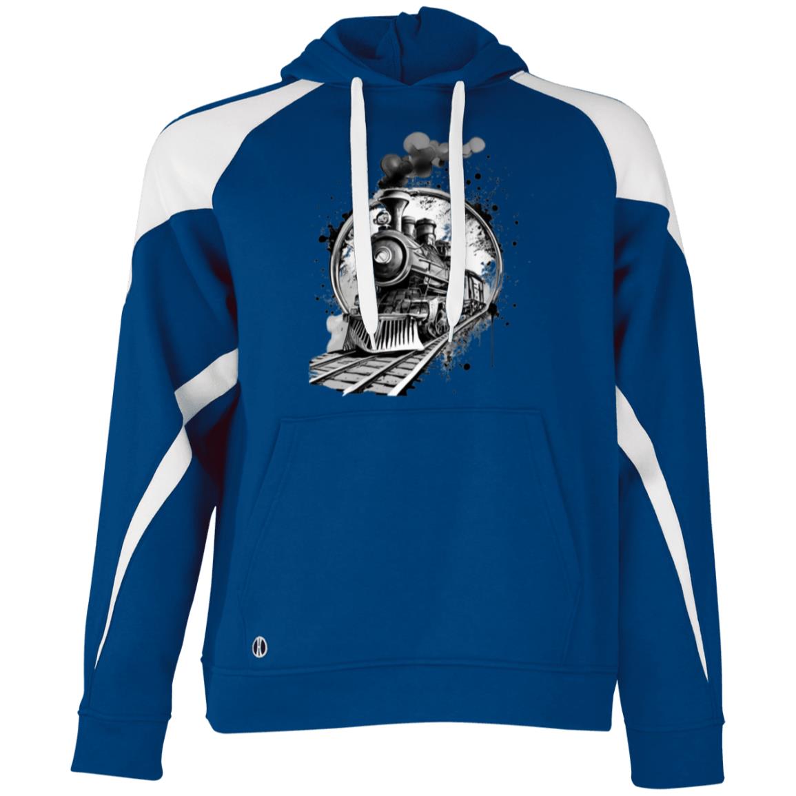 Steam Locomotive Athletic Colorblock Fleece Hoodie