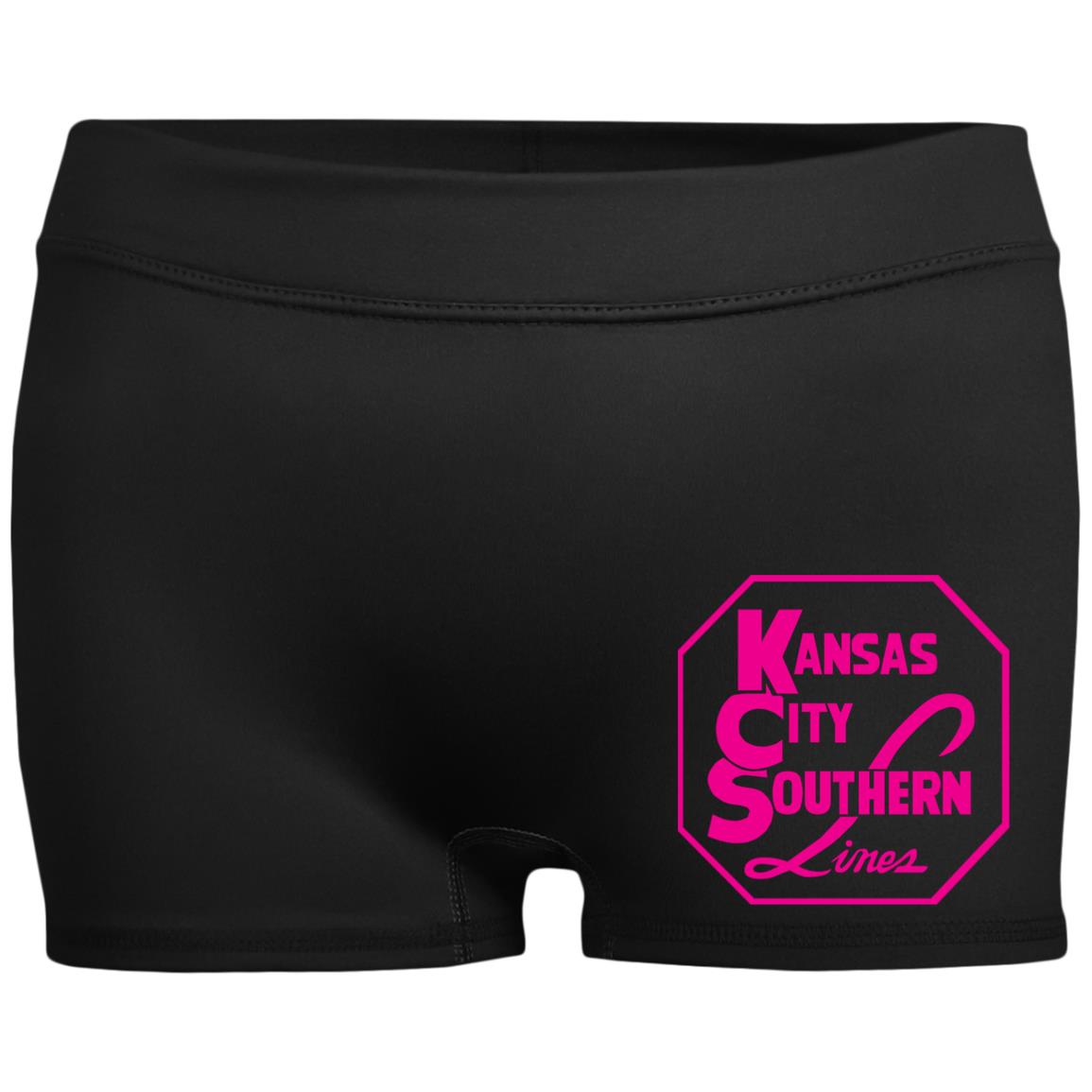 Pink KCS Ladies' Fitted Moisture-Wicking 2.5 inch Inseam Shorts