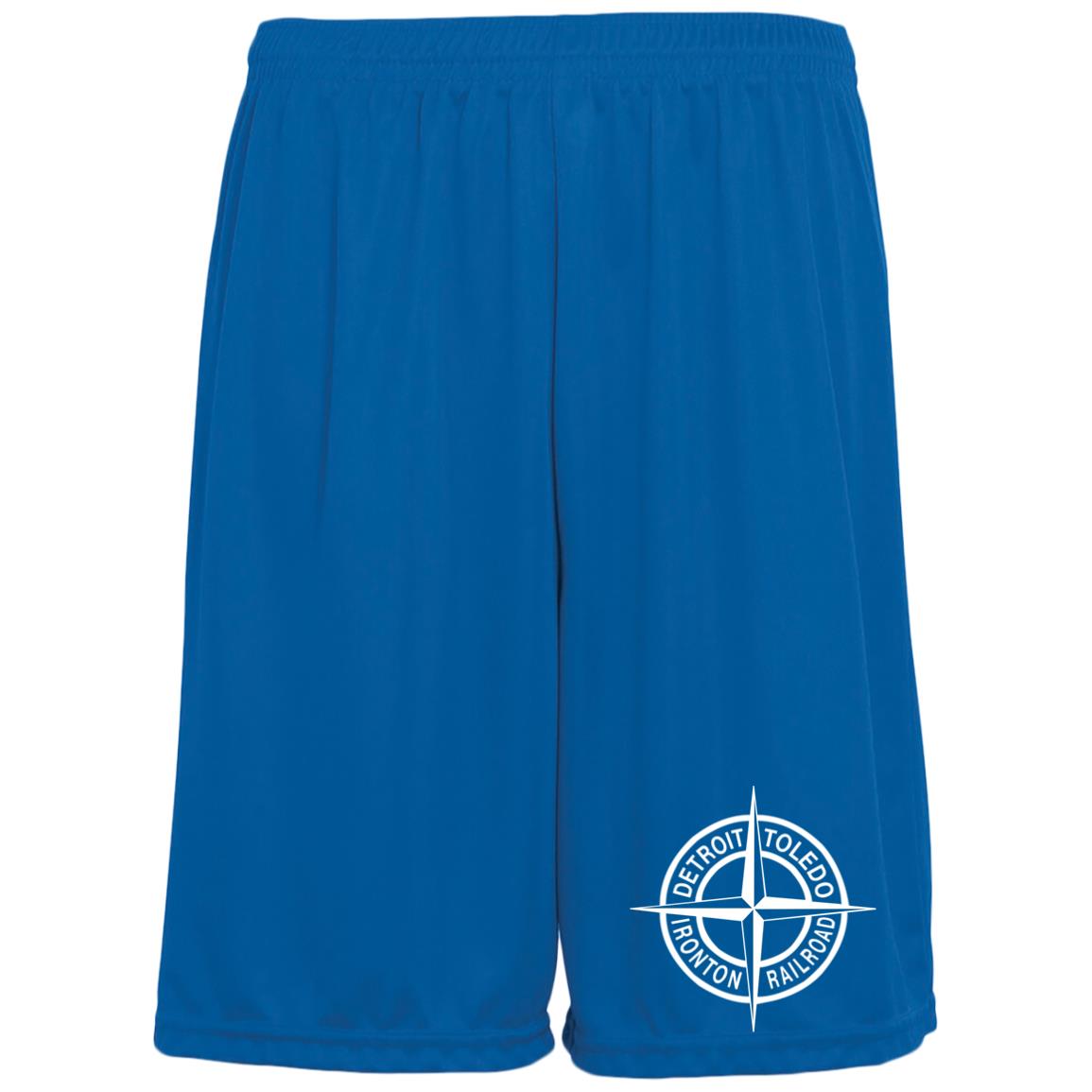 Detroit & Toledo Ironton [DT&I] Compass Moisture-Wicking Pocketed 9 inch Inseam Training Shorts