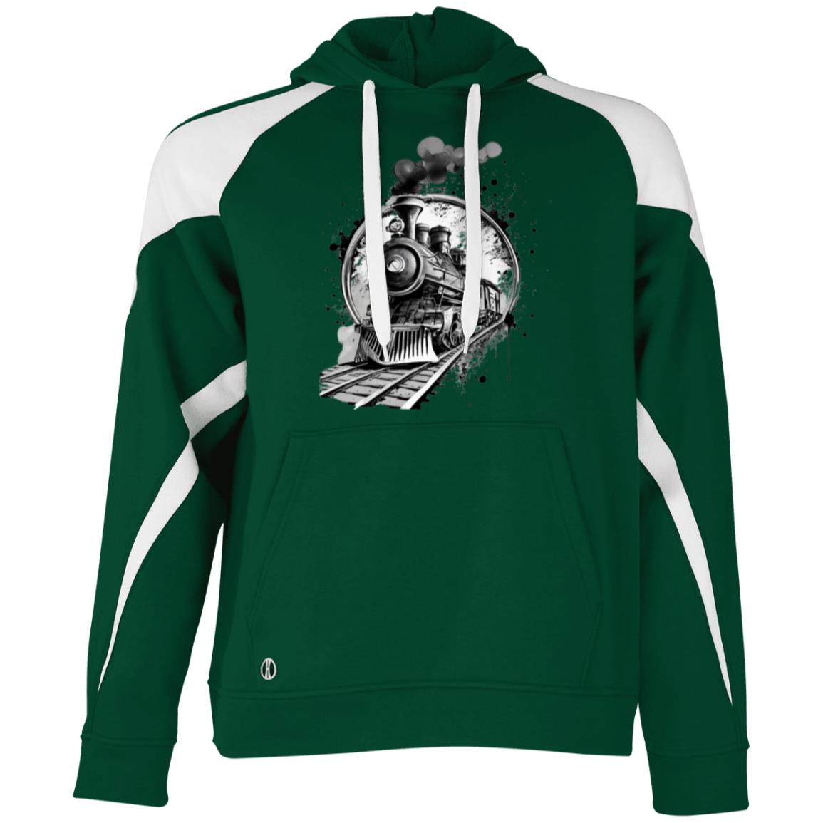 Steam Locomotive Athletic Colorblock Fleece Hoodie
