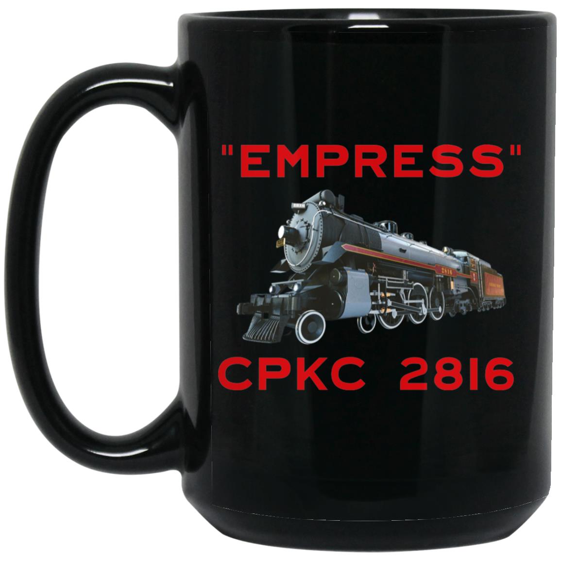 CPKC Empress Steam Locomotive 15 oz. Black Mug