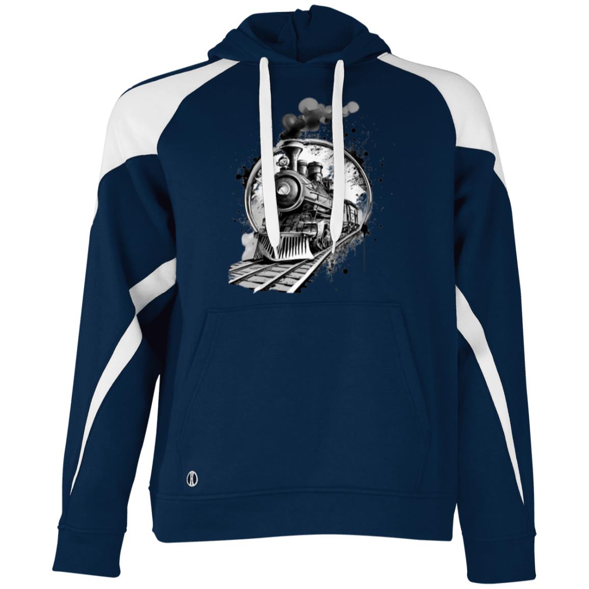 Steam Locomotive Athletic Colorblock Fleece Hoodie
