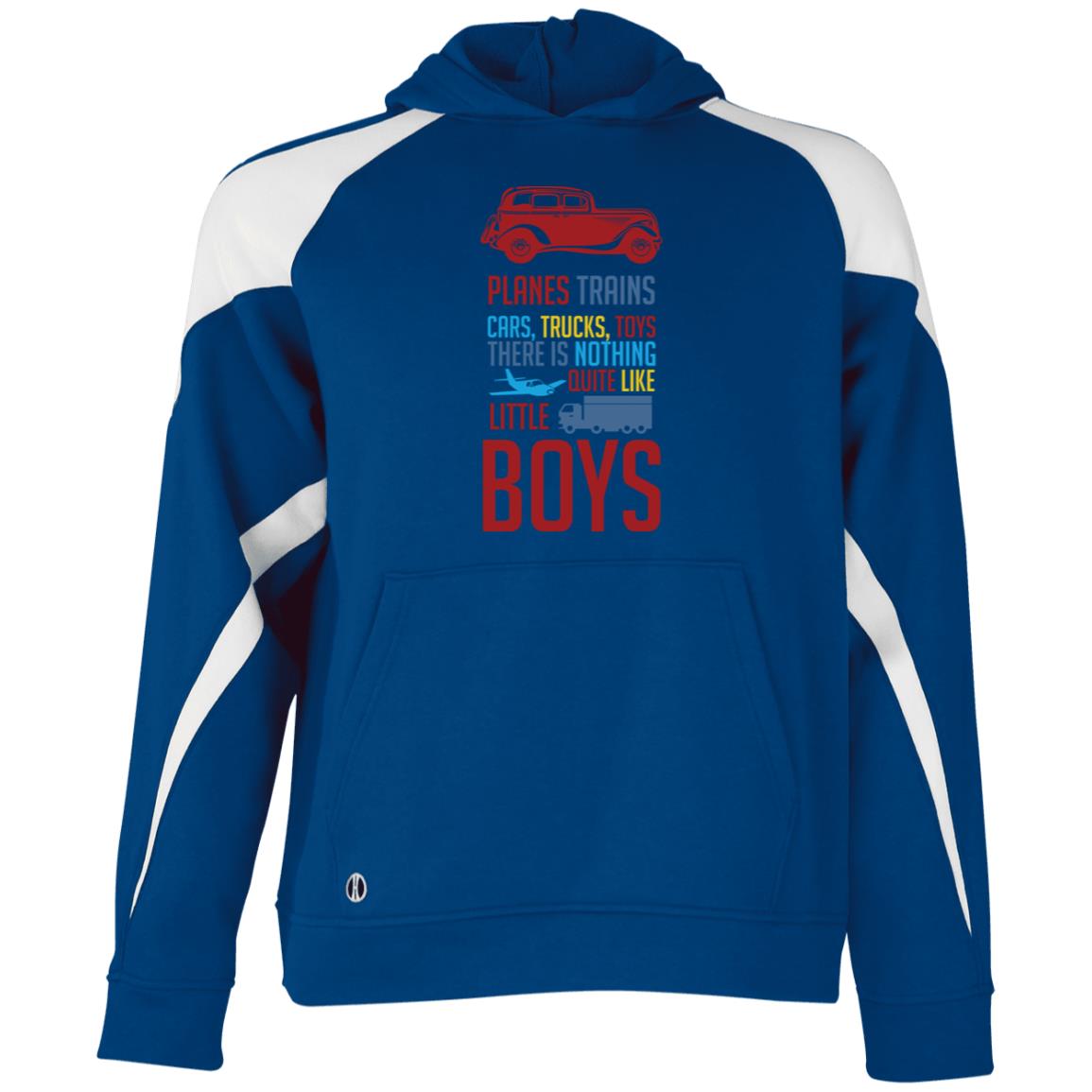 Planes, Trains, Cars Youth Athletic Colorblock Fleece Hoodie