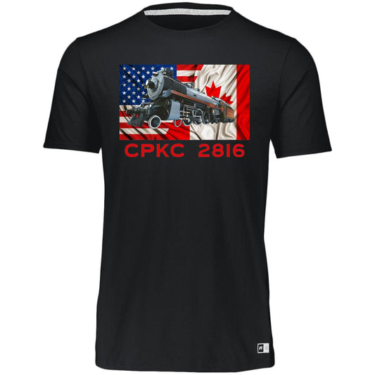 CPKC 2816 USA/Canada Flag Essential Dri-Power Tee