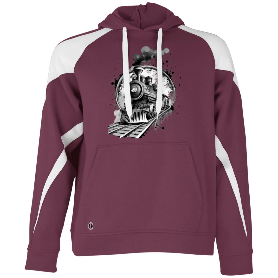 Steam Locomotive Athletic Colorblock Fleece Hoodie