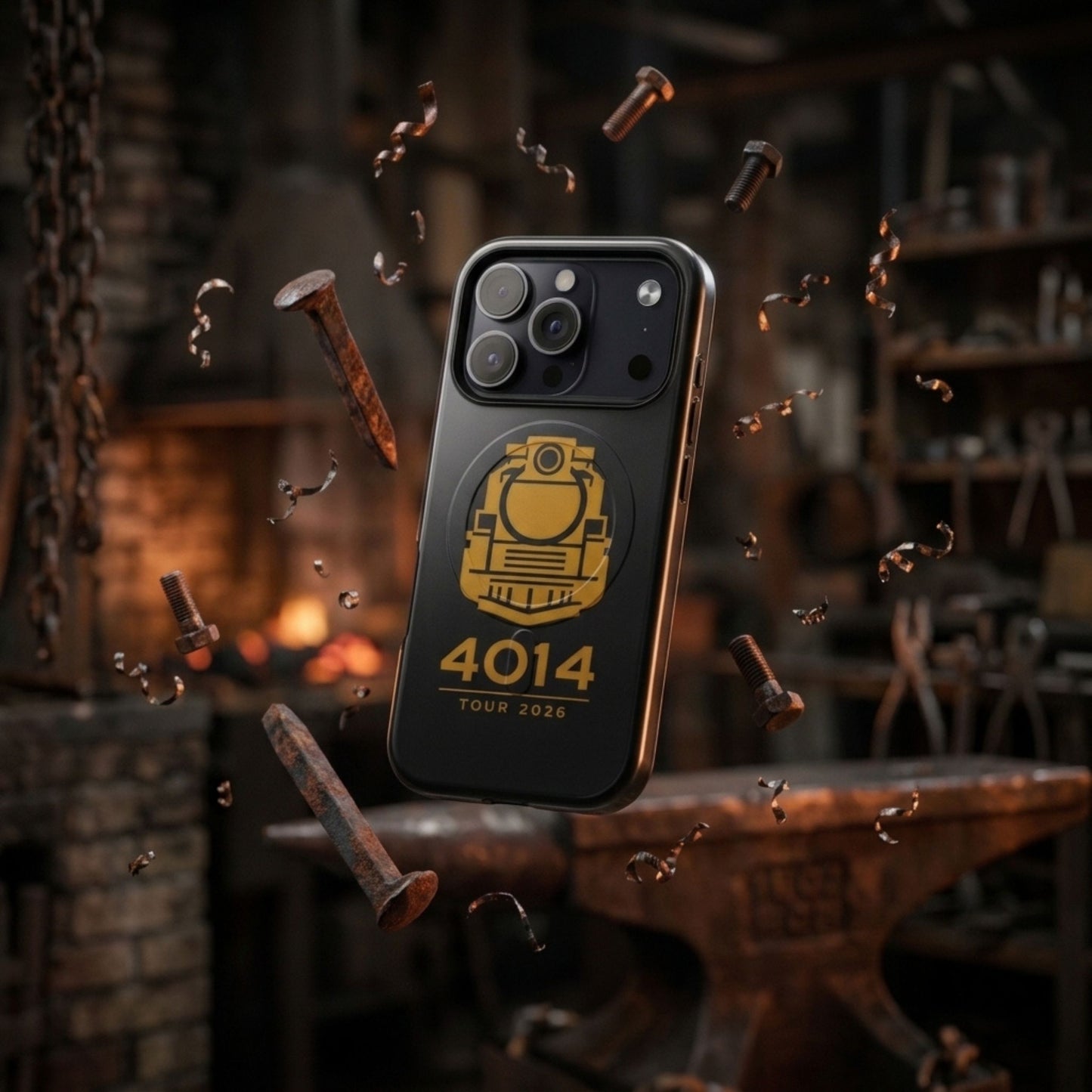 Big Boy 4014 Tour 2026 Gold Silhouette MagSafe® Tough iPhone Case
