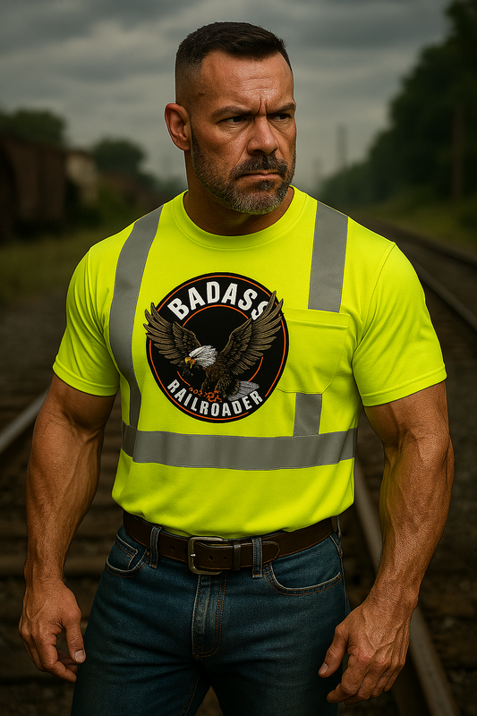 Bad Ass Railroader High Performance Safety T-Shirt