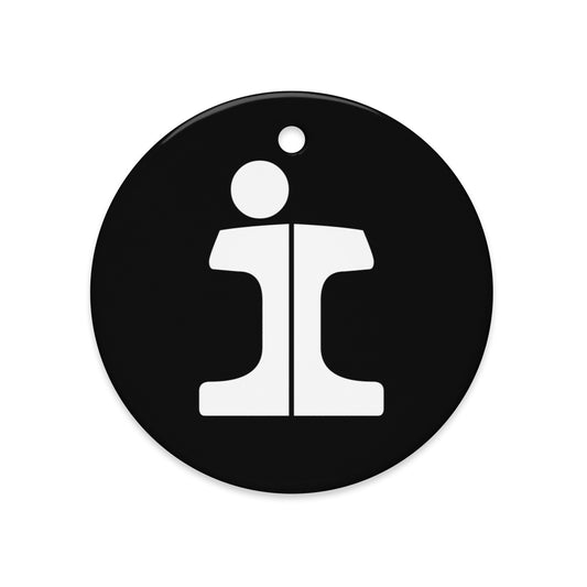 Illinois Central “Split Rail” Logo Ceramic Ornament