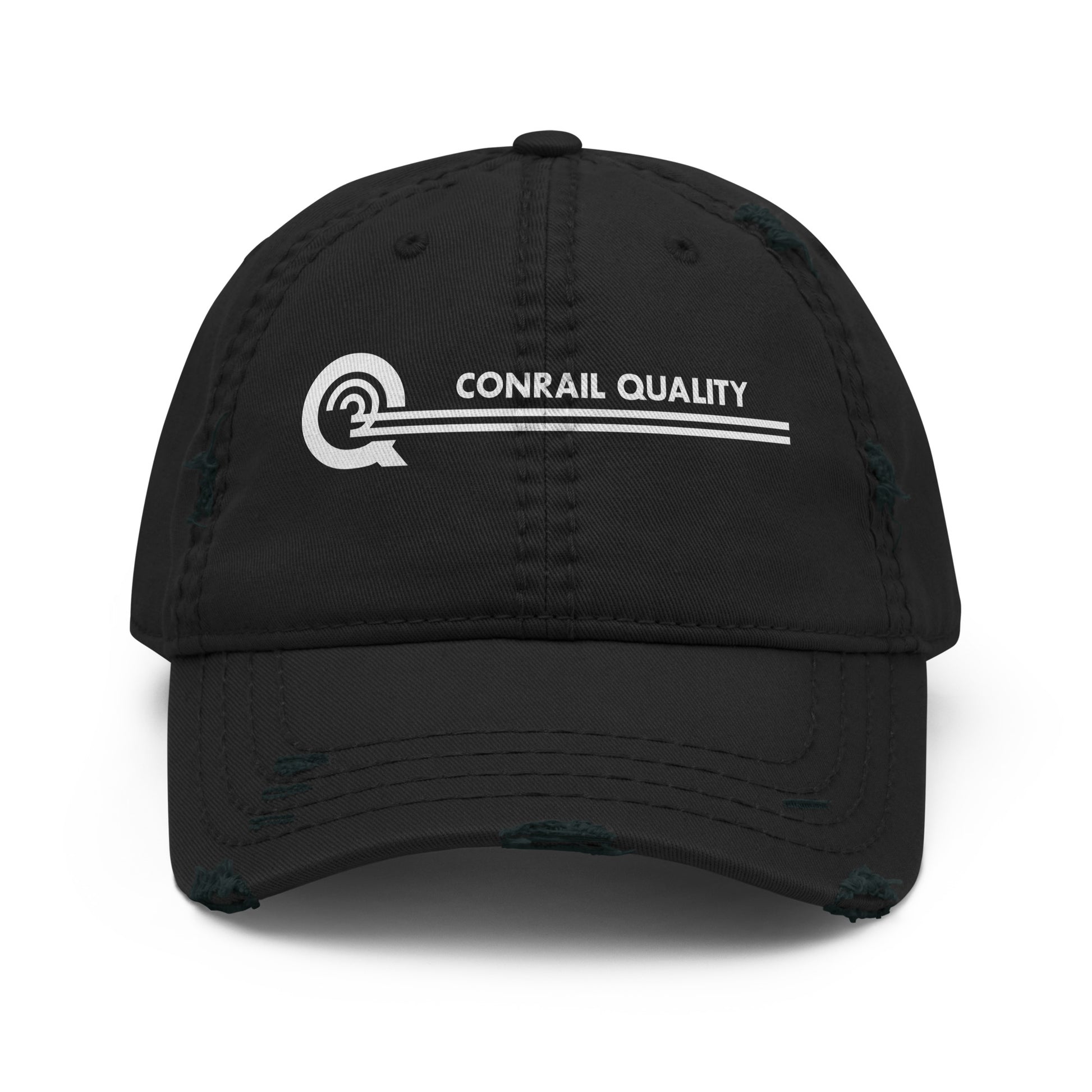 Black cap with 'Conrail Quality' logo on a white background