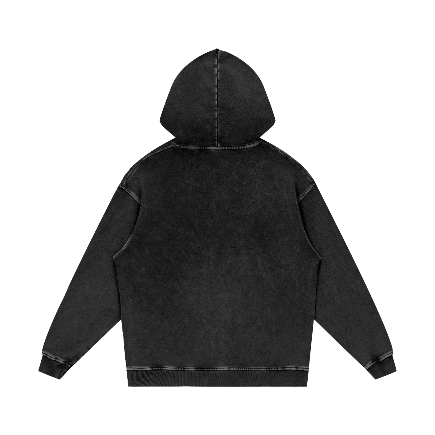 Black hoodie with reflective accents on a white background