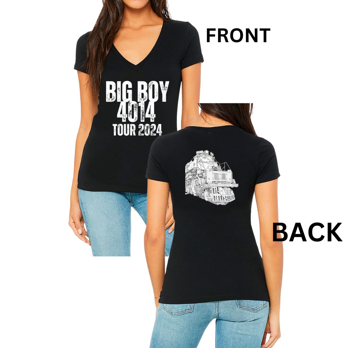 Big Boy 4014 2024 Tour Women’s Jersey Deep V-Neck Tee
