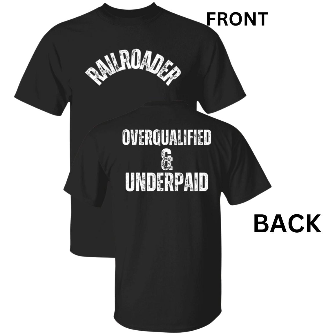 Railroader Overqualified & Underpaid Heavyweight Classic  T-Shirt