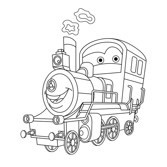 Steam Train Coloring Page Free Download