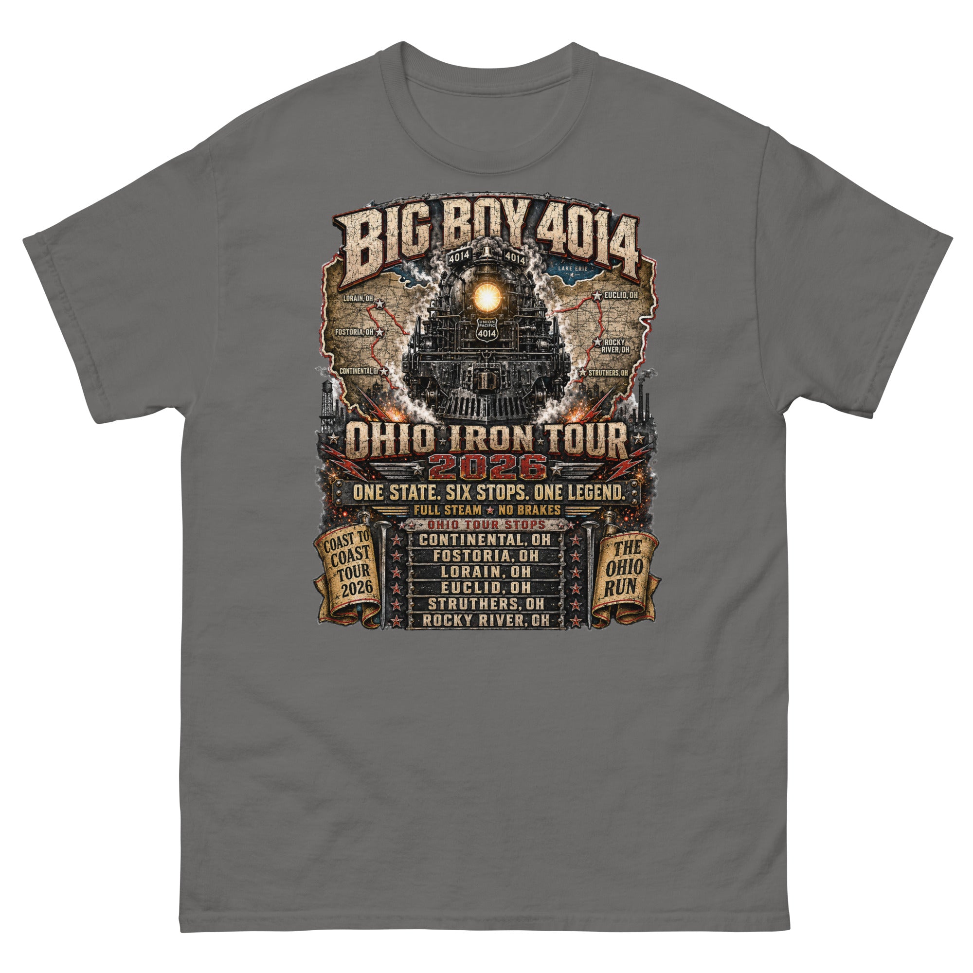 Big Boy 4014 Ohio Iron Tour 2026 T-Shirt | Broken Knuckle Apparel