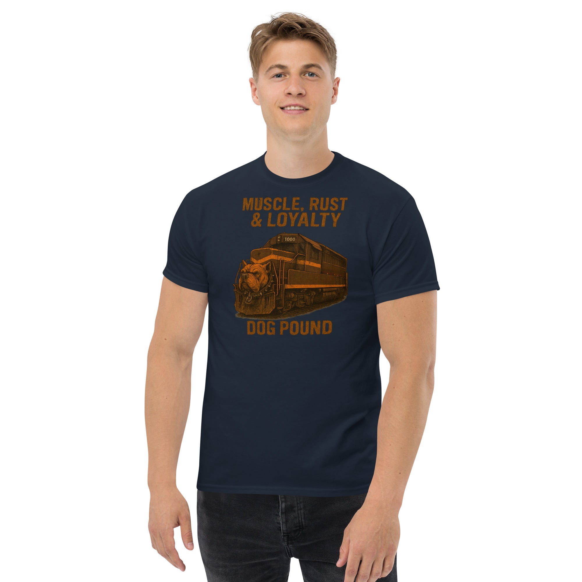 Muscle, Rust & Loyalty T-Shirt | Dog Pound Rail Edition – Broken 