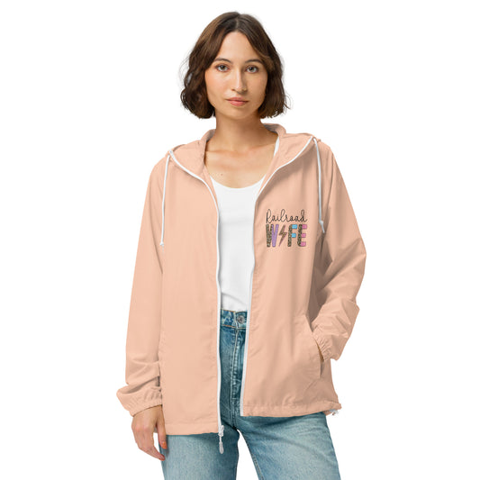 Railroad Wife lightweight zip up windbreaker