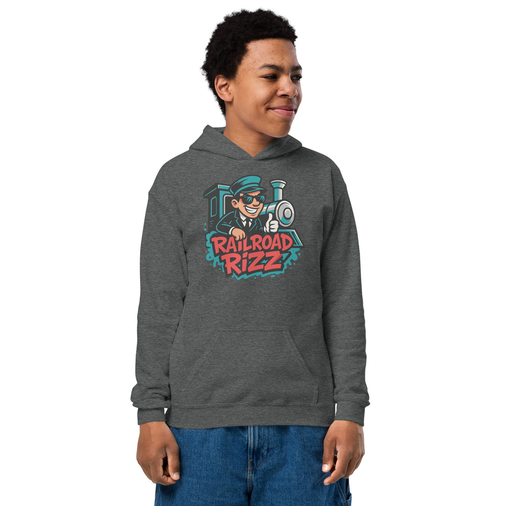 Railroad Rizz Youth Hoodie | Train Hoodie for Kids – Broken Knuckle Apparel