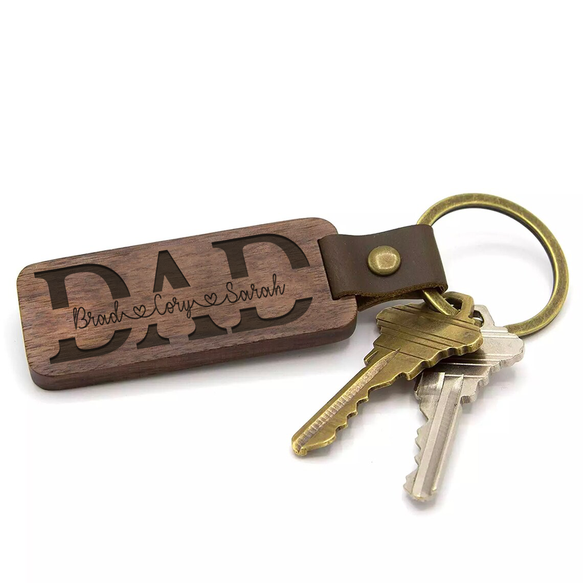 Split Name - Wooden Key Chain - Broken Knuckle Apparel