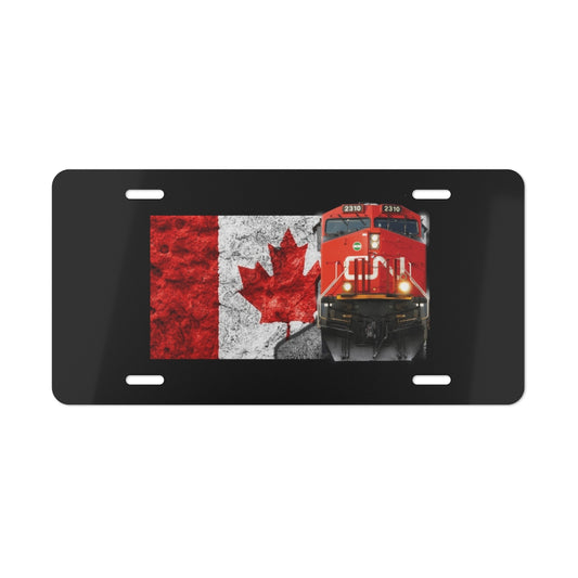 Canadian National [CN] Locomotive Vanity Plate - Broken Knuckle Apparel