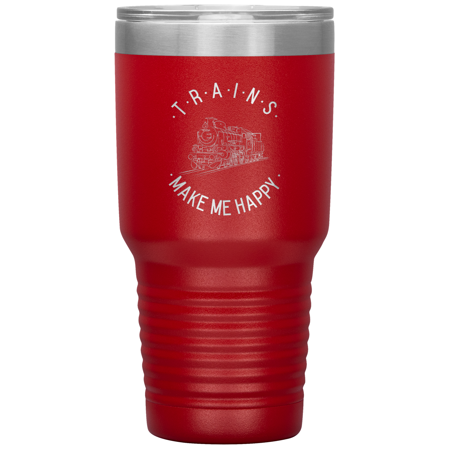 Trains Make Me Happy 30oz. Tumbler - Broken Knuckle Apparel