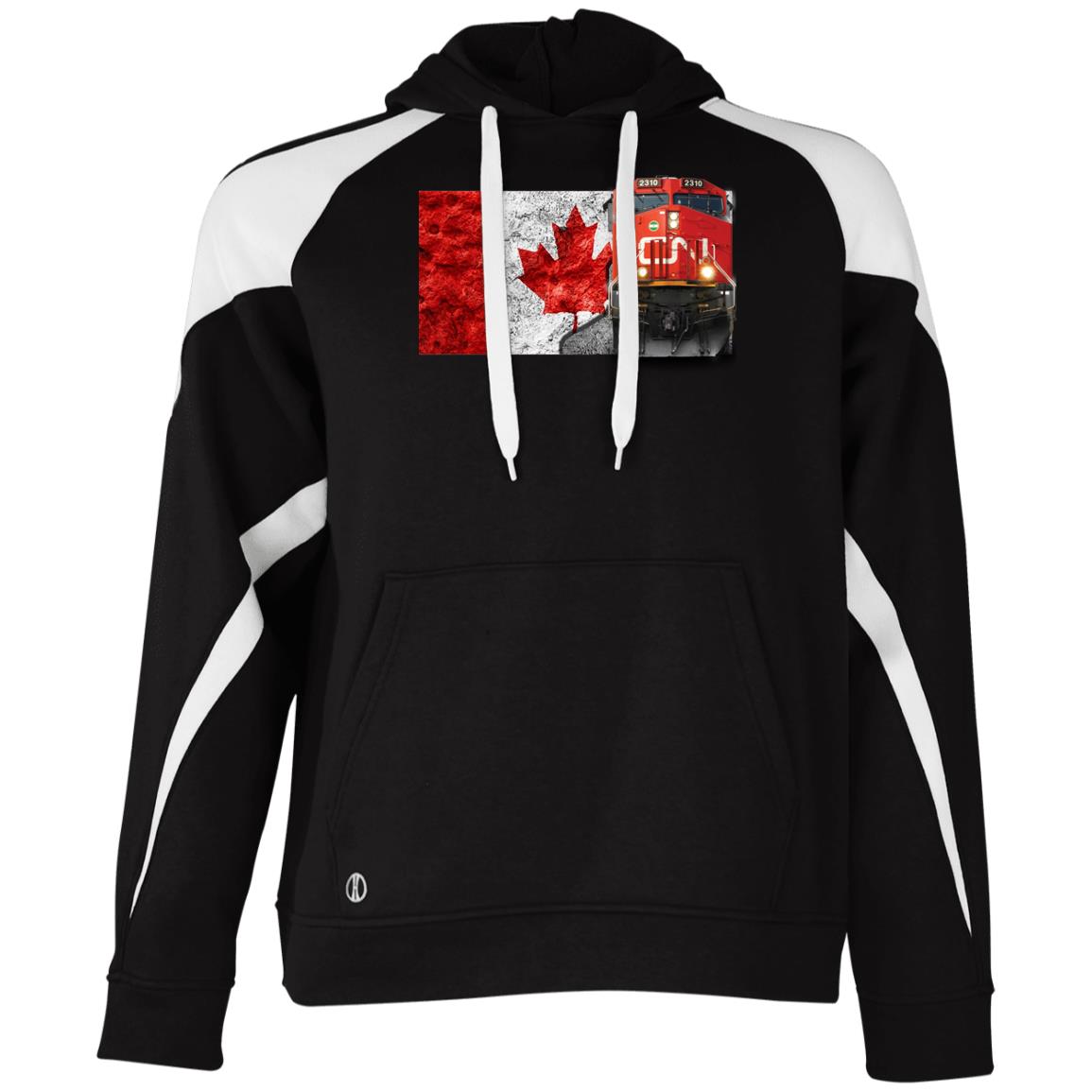 Canadian National [CN] Loco Athletic Colorblock Fleece Hoodie - Broken Knuckle Apparel
