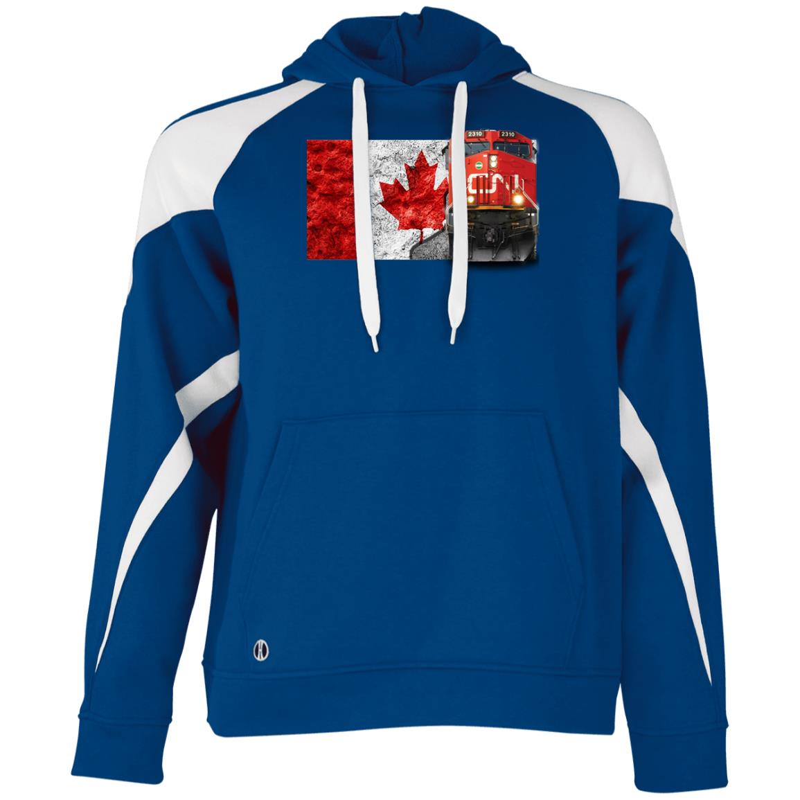 Canadian National [CN] Loco Athletic Colorblock Fleece Hoodie - Broken Knuckle Apparel