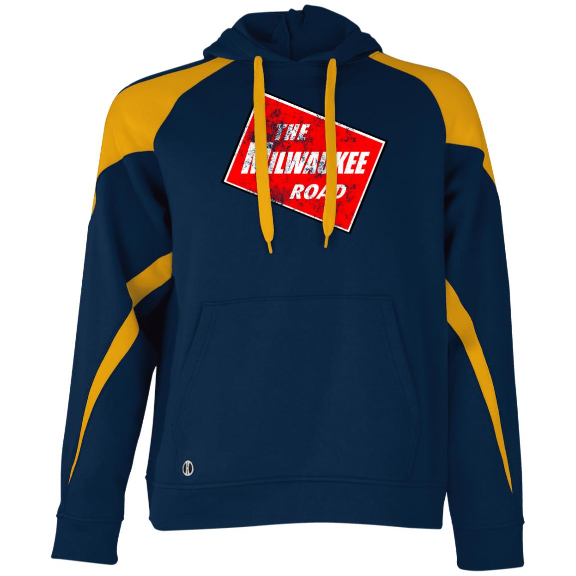 The Milwaukee Road Distressed Athletic Colorblock Fleece Hoodie - Broken Knuckle Apparel