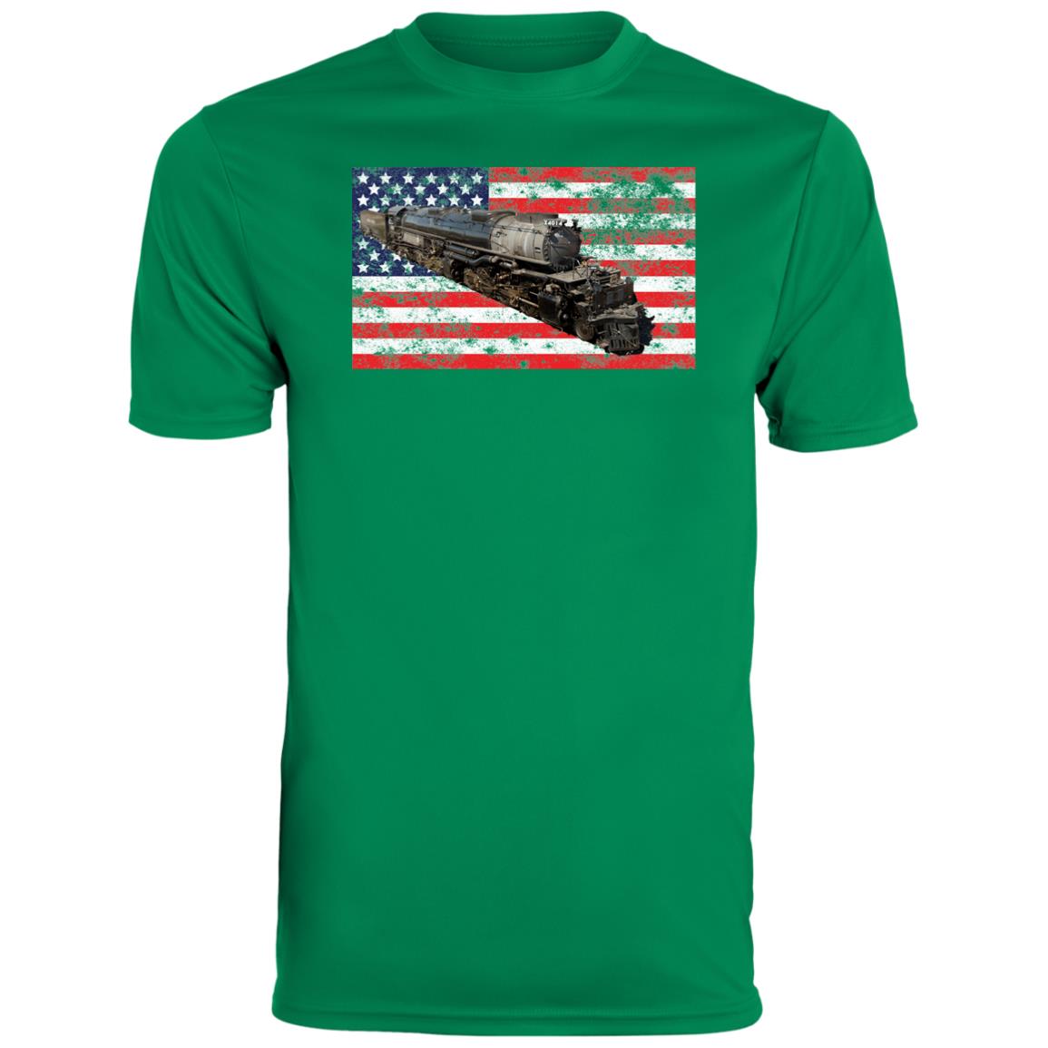 Big Boy 4014 American Flag Men's Moisture-Wicking Tee - Broken Knuckle Apparel