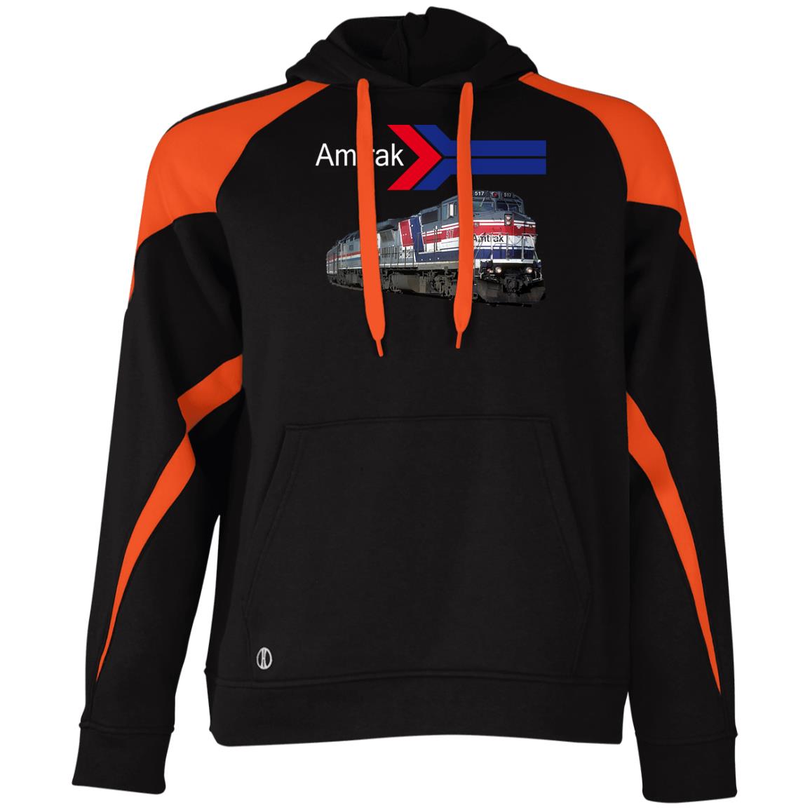 Amtrak Pepsi Can Dash 8 Athletic Colorblock Fleece Hoodie - Broken Knuckle Apparel