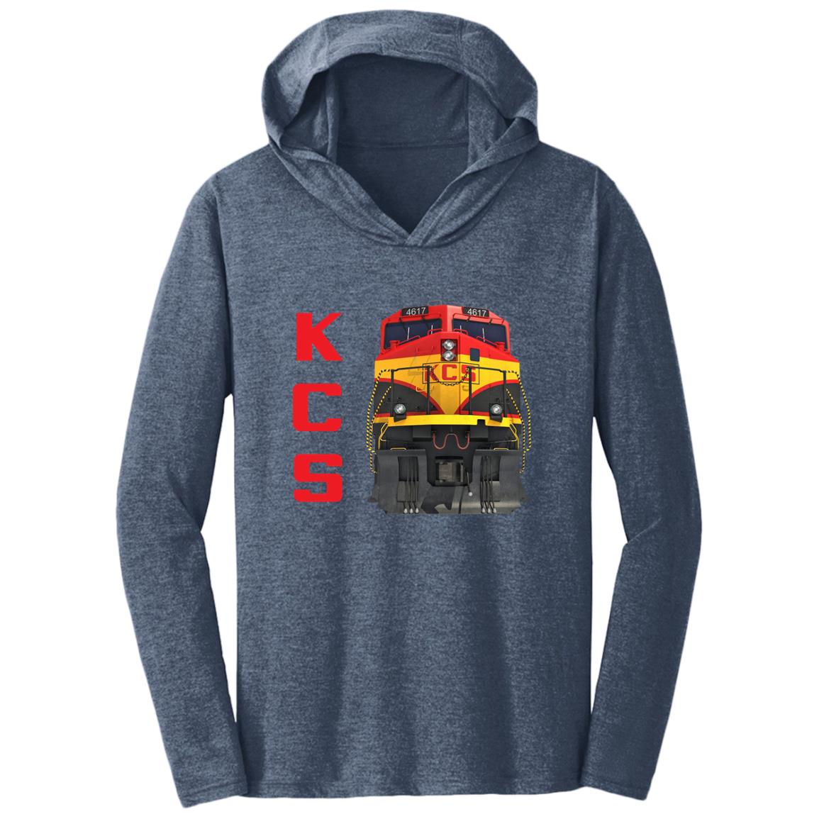 Kansas City Southern [KCS] Locomotive Triblend T-Shirt Hoodie - Broken Knuckle Apparel