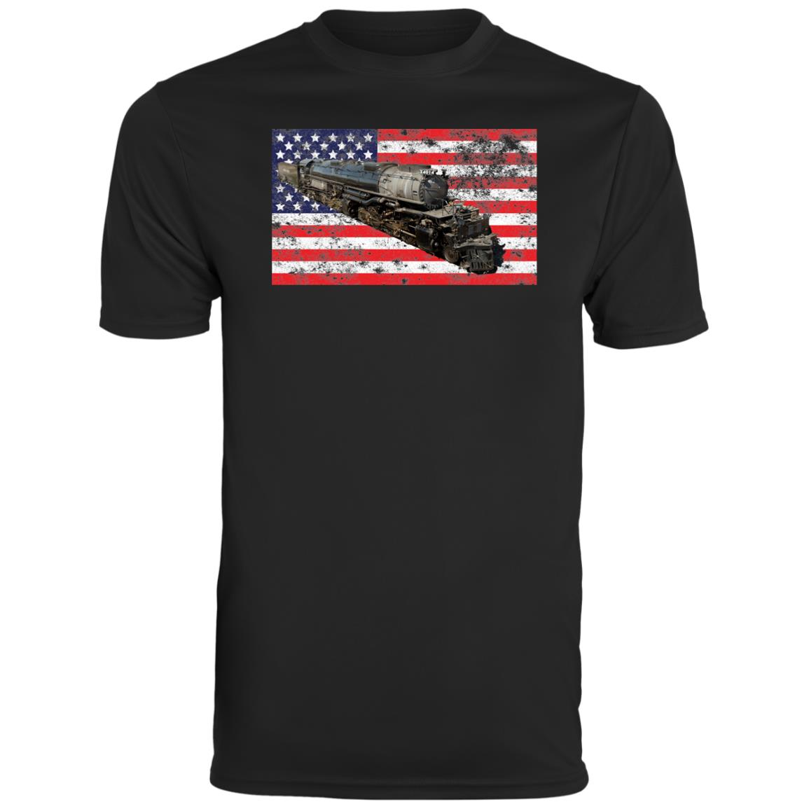 Big Boy 4014 American Flag Men's Moisture-Wicking Tee - Broken Knuckle Apparel