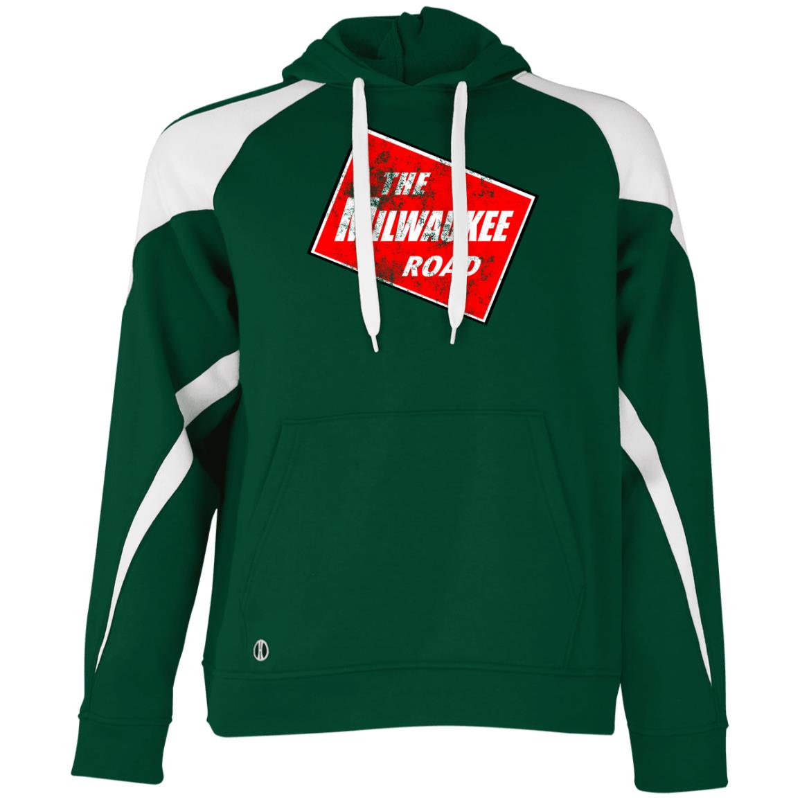 The Milwaukee Road Distressed Athletic Colorblock Fleece Hoodie - Broken Knuckle Apparel