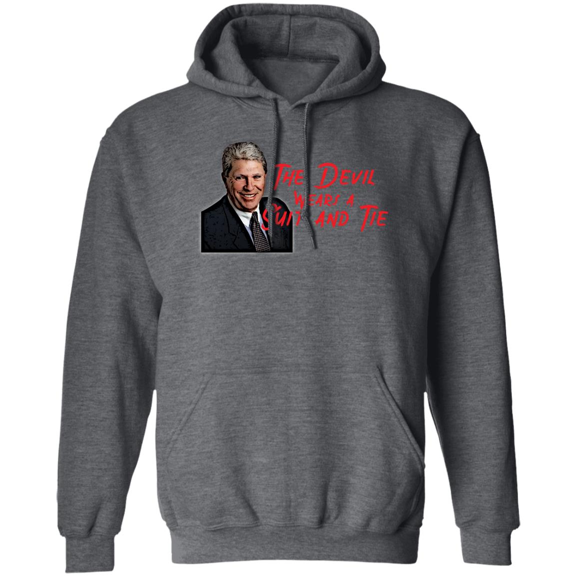 The Devil Wears a Suit and Tie Unisex Pullover Hoodie - Broken Knuckle Apparel