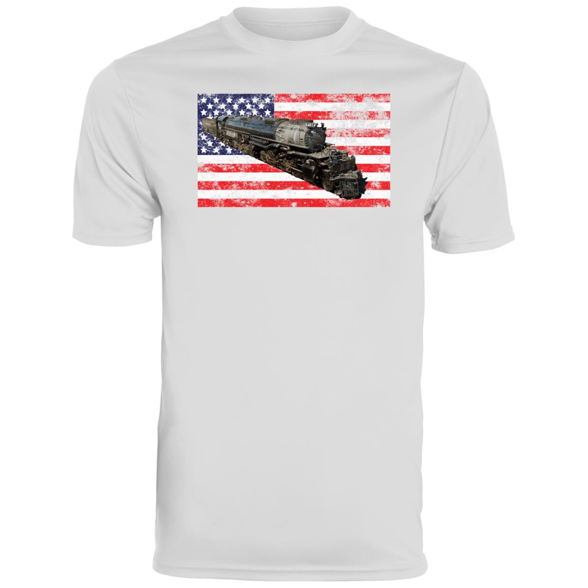 Big Boy 4014 American Flag Men's Moisture-Wicking Tee - Broken Knuckle Apparel