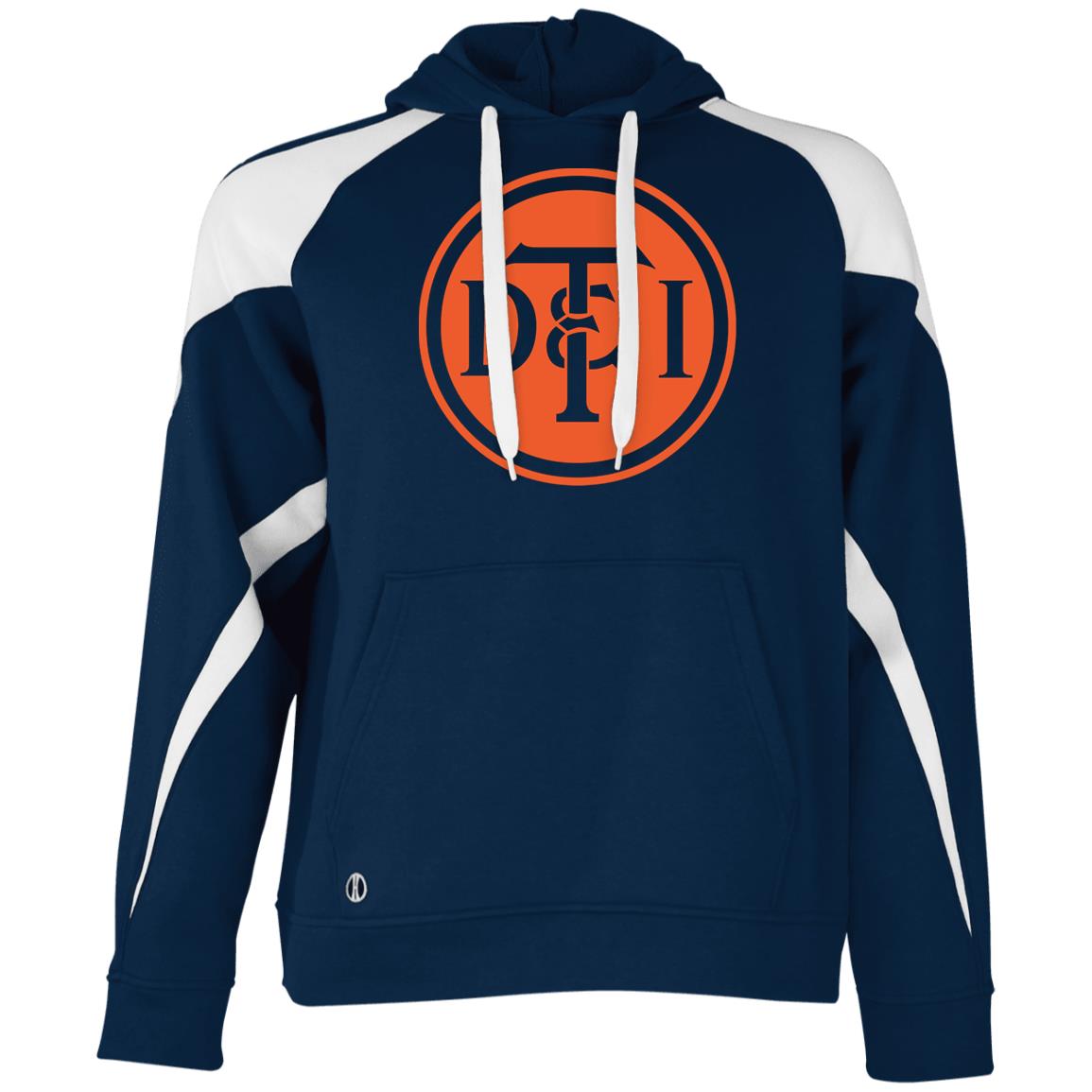 Detroit Toledo & Ironton [DT&I] Vintage Athletic Colorblock Fleece Hoodie - Broken Knuckle Apparel