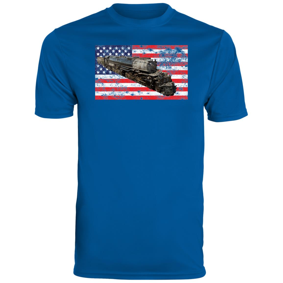 Big Boy 4014 American Flag Men's Moisture-Wicking Tee - Broken Knuckle Apparel