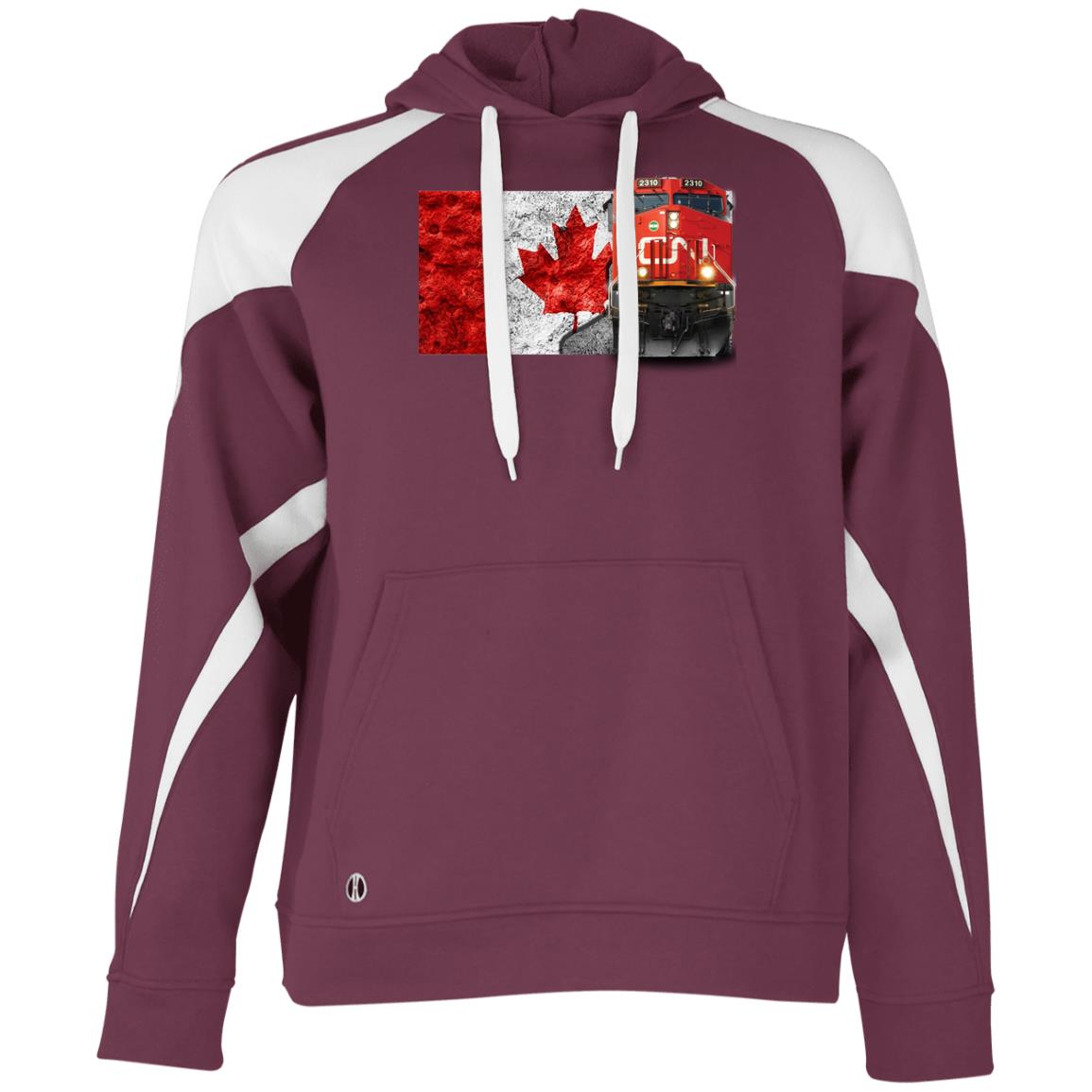 Canadian National [CN] Loco Athletic Colorblock Fleece Hoodie - Broken Knuckle Apparel