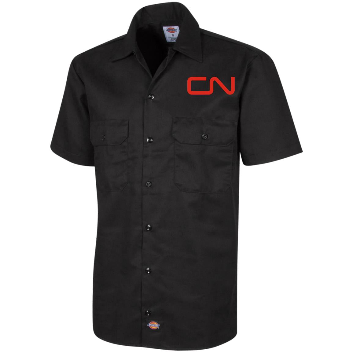Canadian National [CN] Dickies Men's Short Sleeve Workshirt - Broken Knuckle Apparel