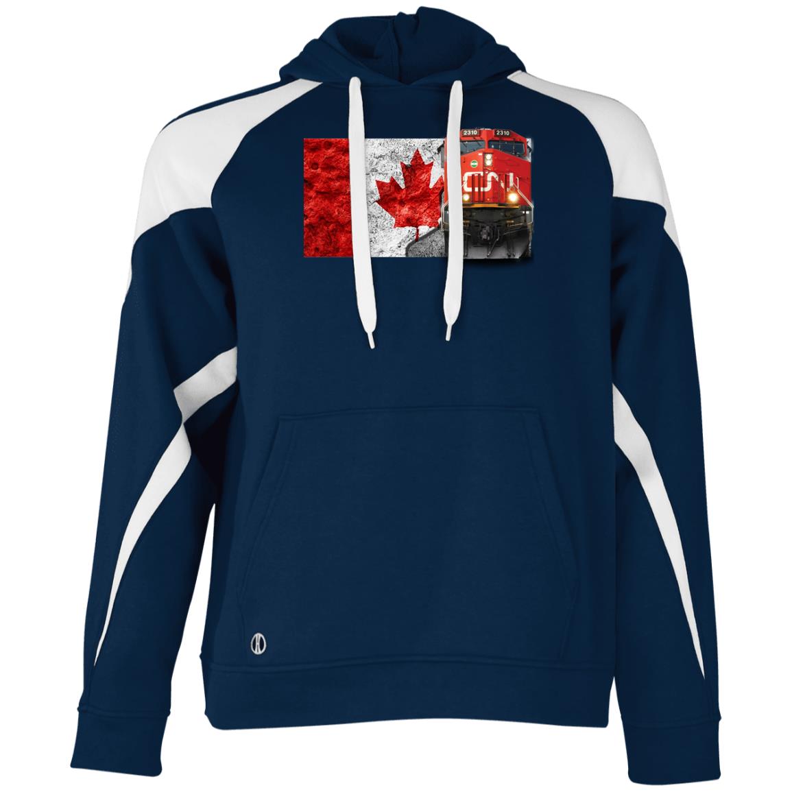 Canadian National [CN] Loco Athletic Colorblock Fleece Hoodie - Broken Knuckle Apparel