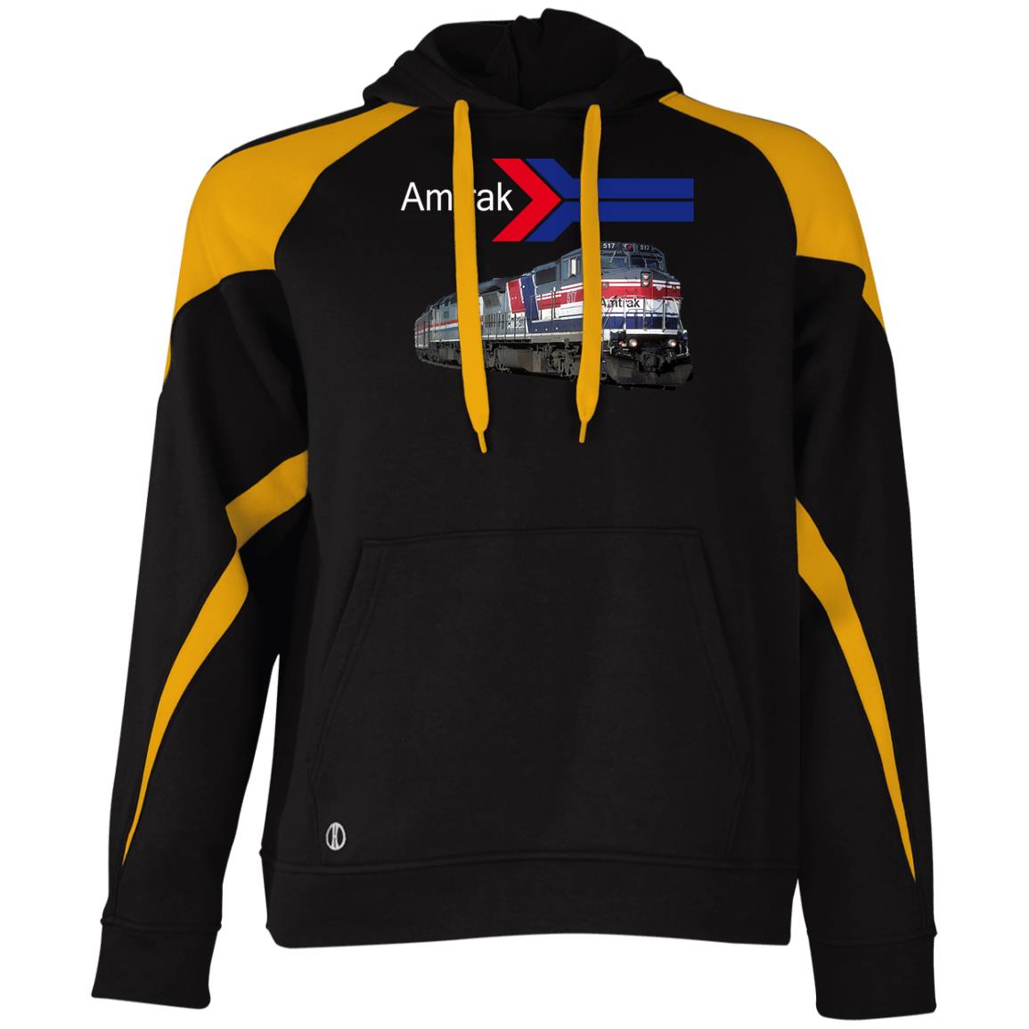 Amtrak Pepsi Can Dash 8 Athletic Colorblock Fleece Hoodie - Broken Knuckle Apparel